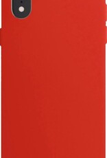 BASEY. Hoes Geschikt voor iPhone XR Hoesje Siliconen Back Cover Case - Hoesje Geschikt voor iPhone XR Hoes Cover Hoesje - Rood