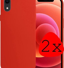 BASEY. BASEY. iPhone XR Hoesje Siliconen - Rood - 2 PACK