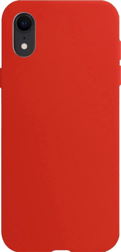 BASEY. Hoes Geschikt voor iPhone XR Hoesje Siliconen Back Cover Case - Hoesje Geschikt voor iPhone XR Hoes Cover Hoesje - Rood - 2 Stuks