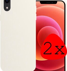 BASEY. BASEY. iPhone XR Hoesje Siliconen - Wit - 2 PACK
