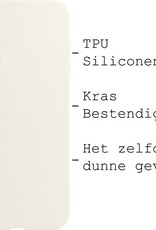 BASEY. Hoes Geschikt voor iPhone XR Hoesje Siliconen Back Cover Case - Hoesje Geschikt voor iPhone XR Hoes Cover Hoesje - Wit - 2 Stuks