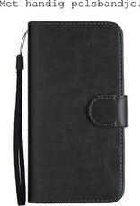 BASEY. Hoes Geschikt voor iPhone 12 Hoesje Bookcase Hoes 2-in-1 Cover - Hoesje Geschikt voor iPhone 12 Hoes 2-in-1 Hoesje Case - Zwart