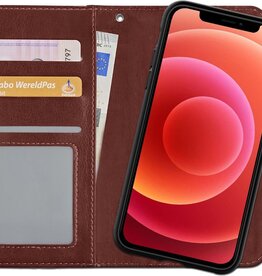 BASEY. BASEY. iPhone 12 Pro 2-in-1 hoesje bookcase afneembaar - Bruin