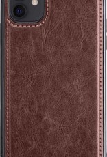 BASEY. Hoes Geschikt voor iPhone 12 Pro Hoesje Bookcase Hoes 2-in-1 Cover - Hoesje Geschikt voor iPhone 12 Pro Hoes 2-in-1 Hoesje Case - Bruin
