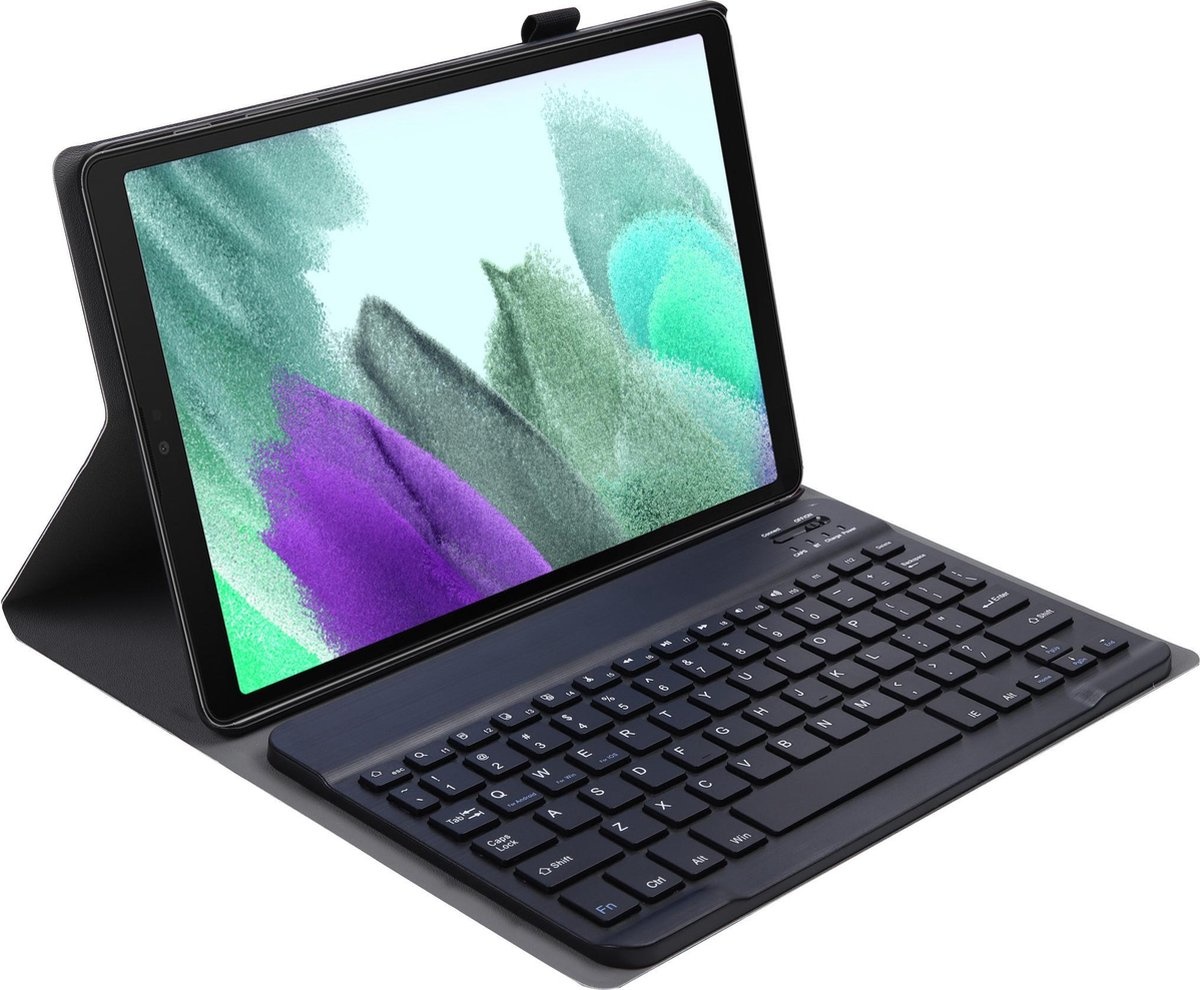 BASEY. Hoesje Geschikt voor Samsung Galaxy Tab A7 Lite Toetsenbord Hoes Book Case - Hoes Geschikt voor Samsung Tab A7 Lite Toetsenbord Hoesje Keyboard Cover - Zwart