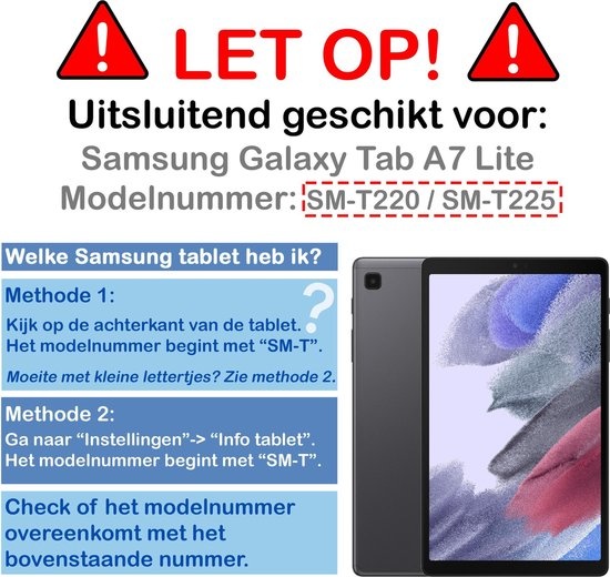BASEY. Hoesje Geschikt voor Samsung Galaxy Tab A7 Lite Toetsenbord Hoes Book Case - Hoes Geschikt voor Samsung Tab A7 Lite Toetsenbord Hoesje Keyboard Cover - Zwart
