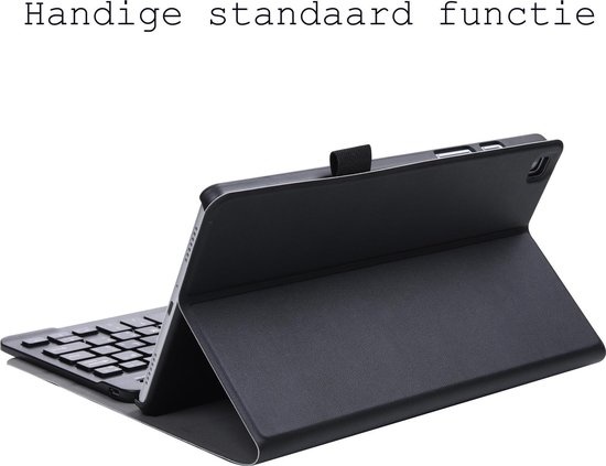BASEY. Hoesje Geschikt voor Samsung Galaxy Tab A7 Lite Toetsenbord Hoes Book Case - Hoes Geschikt voor Samsung Tab A7 Lite Toetsenbord Hoesje Keyboard Cover - Zwart
