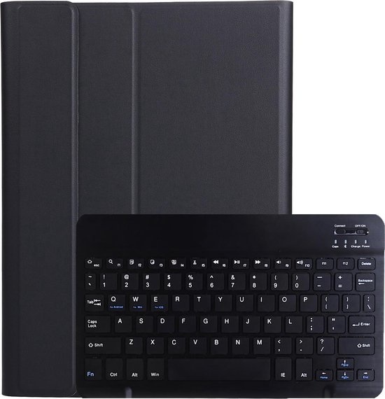 BASEY. Hoesje Geschikt voor Samsung Galaxy Tab A7 Lite Toetsenbord Hoes Book Case - Hoes Geschikt voor Samsung Tab A7 Lite Toetsenbord Hoesje Keyboard Cover - Zwart