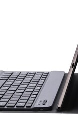 BASEY. Hoesje Geschikt voor Samsung Galaxy Tab A7 Lite Toetsenbord Hoes Book Case - Hoes Geschikt voor Samsung Tab A7 Lite Toetsenbord Hoesje Keyboard Cover - Zwart