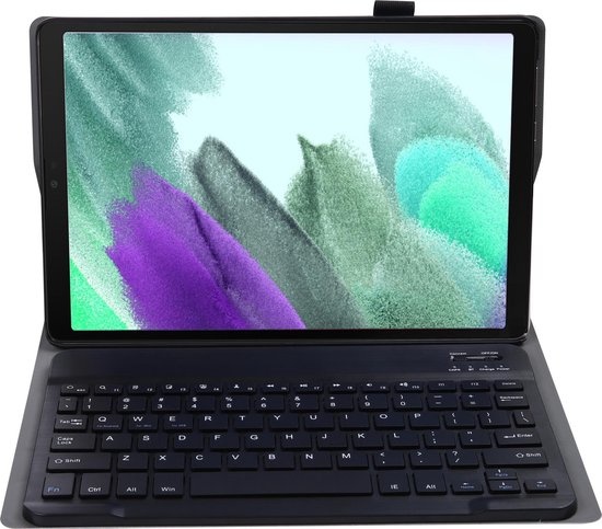 BASEY. Hoesje Geschikt voor Samsung Galaxy Tab A7 Lite Toetsenbord Hoes Book Case - Hoes Geschikt voor Samsung Tab A7 Lite Toetsenbord Hoesje Keyboard Cover - Zwart