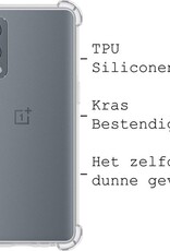 BASEY. Hoes Geschikt voor OnePlus Nord 2 Hoesje Shock Proof Case Hoes Siliconen - Hoesje Geschikt voor OnePlus Nord 2 Hoes Cover Shockproof - Transparant
