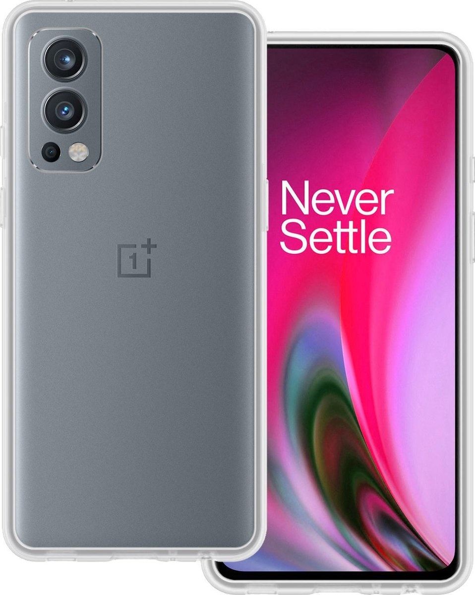 BASEY. Hoes Geschikt voor OnePlus Nord 2 Hoesje Siliconen Back Cover Case - Hoesje Geschikt voor OnePlus Nord 2 Hoes Cover Hoesje - Transparant