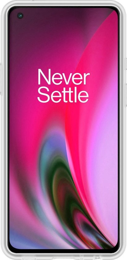 BASEY. Hoes Geschikt voor OnePlus Nord 2 Hoesje Siliconen Back Cover Case - Hoesje Geschikt voor OnePlus Nord 2 Hoes Cover Hoesje - Transparant