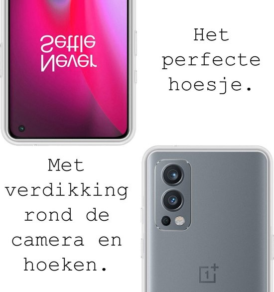 BASEY. Hoes Geschikt voor OnePlus Nord 2 Hoesje Siliconen Back Cover Case - Hoesje Geschikt voor OnePlus Nord 2 Hoes Cover Hoesje - Transparant
