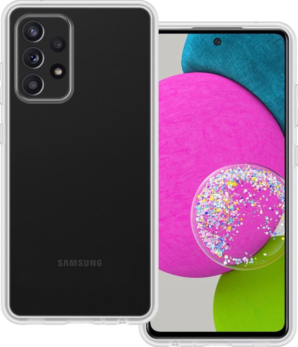 BASEY. Hoes Geschikt voor Samsung A52s Hoesje Siliconen Back Cover Case - Hoesje Geschikt voor Samsung Galaxy A52s 5G Hoes Cover Hoesje - Transparant