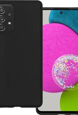 BASEY. Hoes Geschikt voor Samsung A52s Hoesje Siliconen Back Cover Case - Hoesje Geschikt voor Samsung Galaxy A52s 5G Hoes Cover Hoesje - Zwart