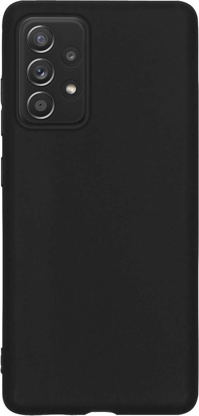 BASEY. Hoes Geschikt voor Samsung A52s Hoesje Siliconen Back Cover Case - Hoesje Geschikt voor Samsung Galaxy A52s 5G Hoes Cover Hoesje - Zwart