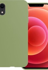 BASEY. Hoes Geschikt voor iPhone XR Hoesje Siliconen Back Cover Case - Hoesje Geschikt voor iPhone XR Hoes Cover Hoesje - Groen