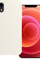 BASEY. Hoes Geschikt voor iPhone XR Hoesje Siliconen Back Cover Case - Hoesje Geschikt voor iPhone XR Hoes Cover Hoesje - Wit