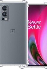 BASEY. Hoes Geschikt voor OnePlus Nord 2 Hoesje Shock Proof Case Hoes Siliconen - Hoesje Geschikt voor OnePlus Nord 2 Hoes Cover Shockproof - Transparant