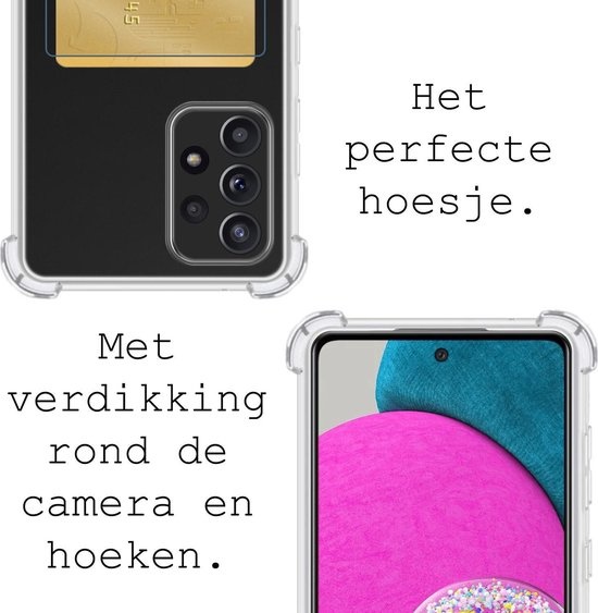 BASEY. Hoes Geschikt voor Samsung A52s Hoesje Shock Proof Case Hoes - Hoesje Geschikt voor Samsung Galaxy A52s 5G Hoes Cover Shockproof - Transparant - 2 Stuks