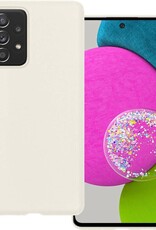 BASEY. Hoes Geschikt voor Samsung A52s Hoesje Siliconen Back Cover Case - Hoesje Geschikt voor Samsung Galaxy A52s 5G Hoes Cover Hoesje - Wit