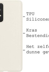 BASEY. Hoes Geschikt voor Samsung A52s Hoesje Siliconen Back Cover Case - Hoesje Geschikt voor Samsung Galaxy A52s 5G Hoes Cover Hoesje - Wit