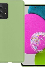 BASEY. Hoes Geschikt voor Samsung A52s Hoesje Siliconen Back Cover Case - Hoesje Geschikt voor Samsung Galaxy A52s 5G Hoes Cover Hoesje - Groen