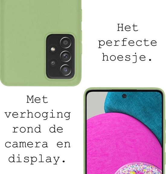 BASEY. Hoes Geschikt voor Samsung A52s Hoesje Siliconen Back Cover Case - Hoesje Geschikt voor Samsung Galaxy A52s 5G Hoes Cover Hoesje - Groen
