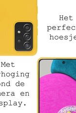 BASEY. Hoes Geschikt voor Samsung A52s Hoesje Siliconen Back Cover Case - Hoesje Geschikt voor Samsung Galaxy A52s 5G Hoes Cover Hoesje - Geel