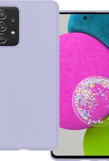 BASEY. Hoes Geschikt voor Samsung A52s Hoesje Siliconen Back Cover Case - Hoesje Geschikt voor Samsung Galaxy A52s 5G Hoes Cover Hoesje - Lila