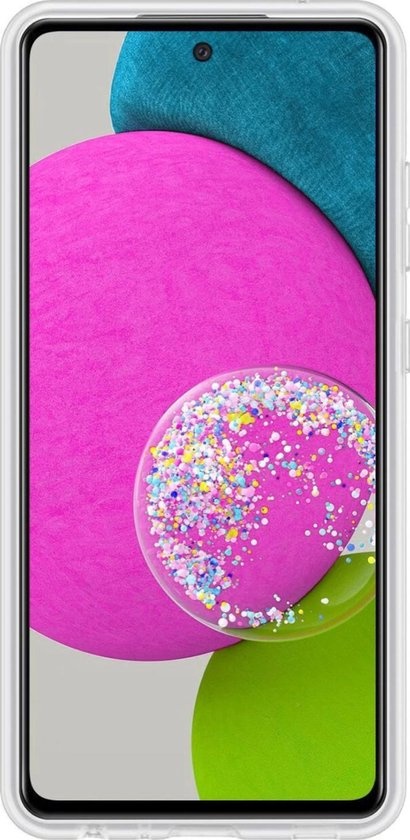 BASEY. Hoes Geschikt voor Samsung A52s Hoesje Siliconen Back Cover Case - Hoesje Geschikt voor Samsung Galaxy A52s 5G Hoes Cover Hoesje - Transparant - 2 Stuks