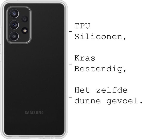 BASEY. Hoes Geschikt voor Samsung A52s Hoesje Siliconen Back Cover Case - Hoesje Geschikt voor Samsung Galaxy A52s 5G Hoes Cover Hoesje - Transparant - 2 Stuks