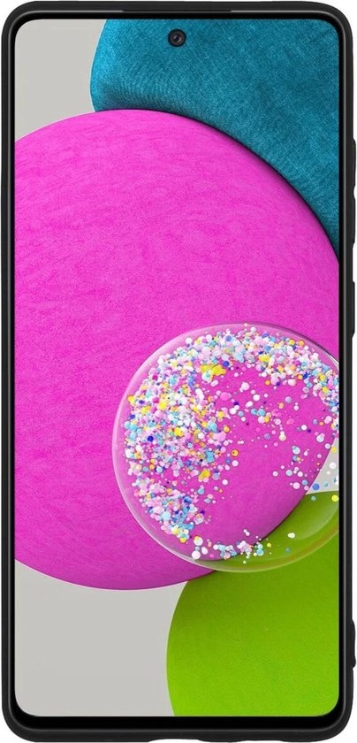 BASEY. Hoes Geschikt voor Samsung A52s Hoesje Siliconen Back Cover Case - Hoesje Geschikt voor Samsung Galaxy A52s 5G Hoes Cover Hoesje - Zwart - 2 Stuks