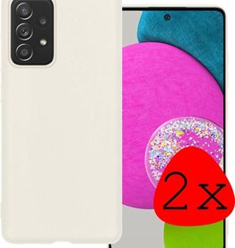BASEY. 2 PACK - BASEY. Samsung Galaxy A52s hoesje siliconen - Wit