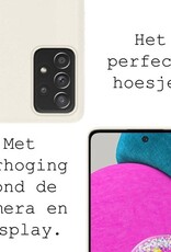 BASEY. Hoes Geschikt voor Samsung A52s Hoesje Siliconen Back Cover Case - Hoesje Geschikt voor Samsung Galaxy A52s 5G Hoes Cover Hoesje - Wit - 2 Stuks