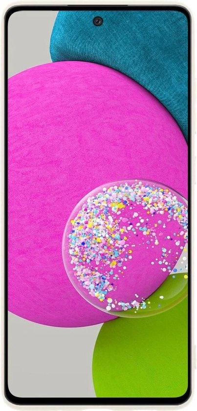BASEY. Hoes Geschikt voor Samsung A52s Hoesje Siliconen Back Cover Case - Hoesje Geschikt voor Samsung Galaxy A52s 5G Hoes Cover Hoesje - Wit - 2 Stuks