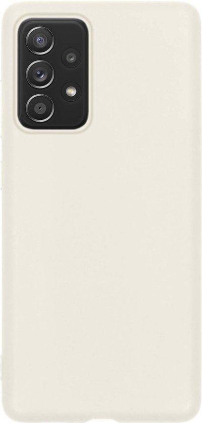 BASEY. Hoes Geschikt voor Samsung A52s Hoesje Siliconen Back Cover Case - Hoesje Geschikt voor Samsung Galaxy A52s 5G Hoes Cover Hoesje - Wit - 2 Stuks