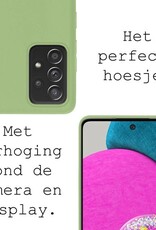 BASEY. Hoes Geschikt voor Samsung A52s Hoesje Siliconen Back Cover Case - Hoesje Geschikt voor Samsung Galaxy A52s 5G Hoes Cover Hoesje - Groen - 2 Stuks