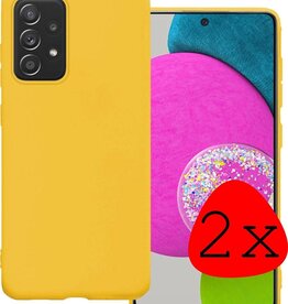 BASEY. 2 PACK - BASEY. Samsung Galaxy A52s hoesje siliconen - Geel