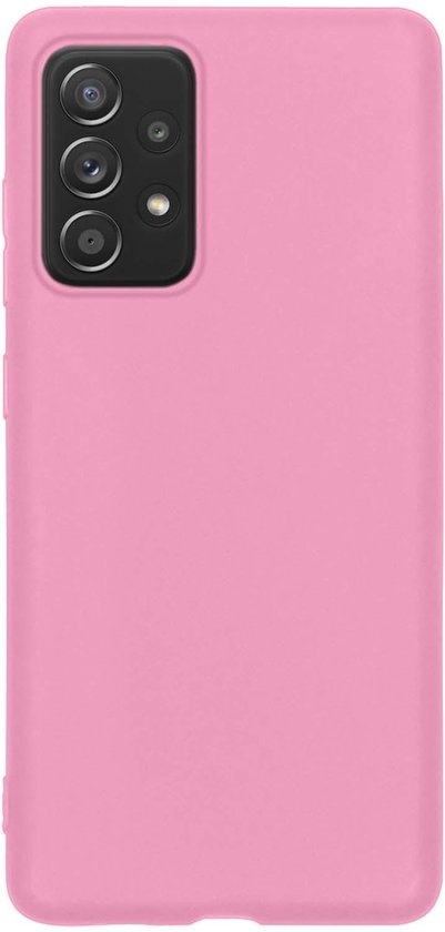 BASEY. Hoes Geschikt voor Samsung A52s Hoesje Siliconen Back Cover Case - Hoesje Geschikt voor Samsung Galaxy A52s 5G Hoes Cover Hoesje - Roze - 2 Stuks