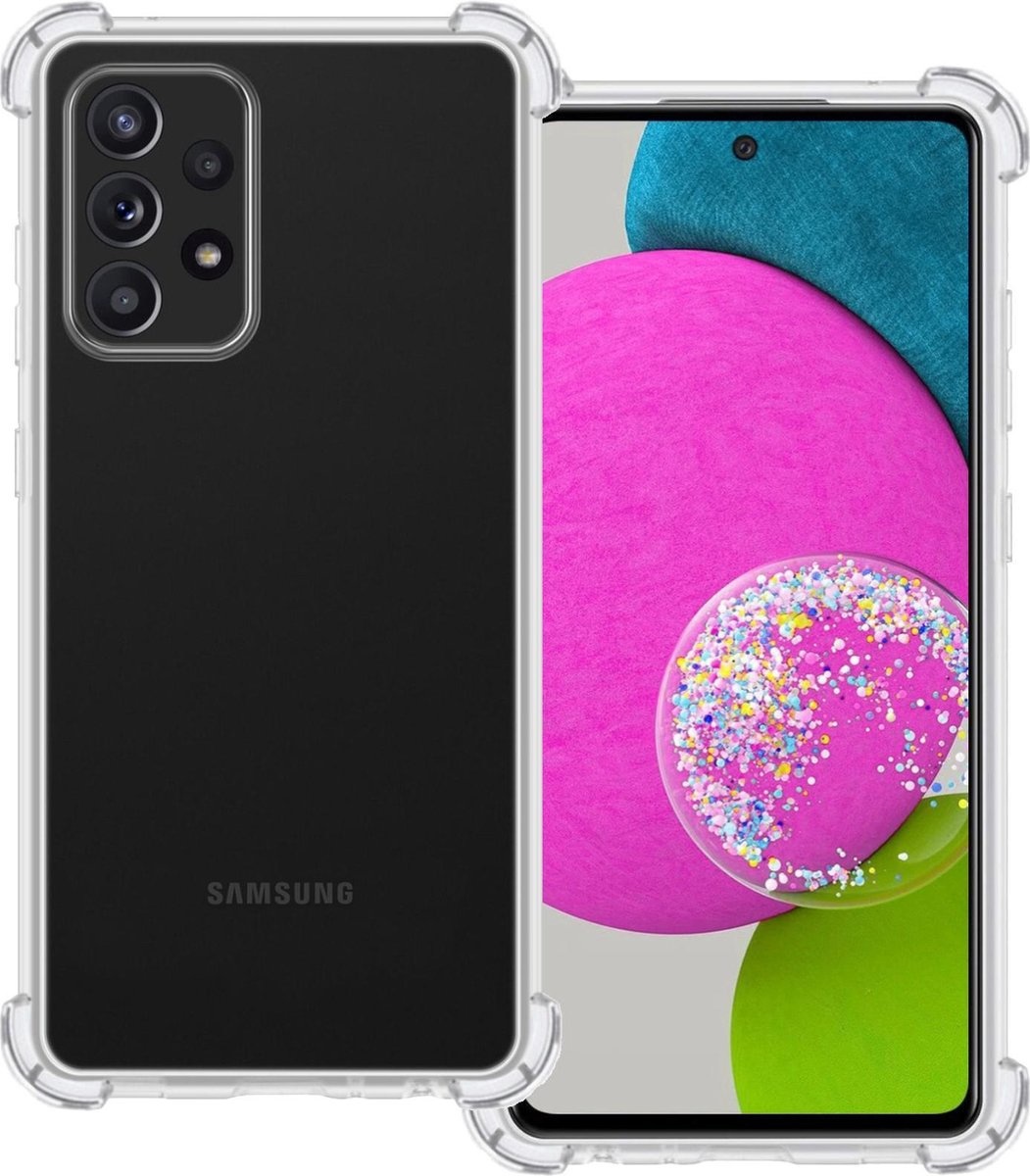 BASEY. Hoes Geschikt voor Samsung A52s Hoesje Shock Proof Case Hoes Siliconen - Hoesje Geschikt voor Samsung Galaxy A52s 5G Hoes Cover Shockproof - Transparant