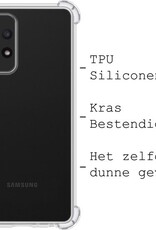 BASEY. Hoes Geschikt voor Samsung A52s Hoesje Shock Proof Case Hoes Siliconen - Hoesje Geschikt voor Samsung Galaxy A52s 5G Hoes Cover Shockproof - Transparant - 2 Stuks