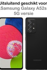 BASEY. Hoes Geschikt voor Samsung A52s Hoesje Shock Proof Case Hoes Siliconen - Hoesje Geschikt voor Samsung Galaxy A52s 5G Hoes Cover Shockproof - Transparant - 2 Stuks