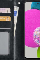 BASEY. Hoes Geschikt voor Samsung A52s Hoesje Bookcase Hoes Flip Case Book Cover - Hoesje Geschikt voor Samsung Galaxy A52s 5G Hoes Book Case Hoesje - Zwart