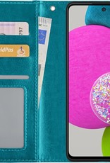 BASEY. Hoes Geschikt voor Samsung A52s Hoesje Bookcase Hoes Flip Case Book Cover - Hoesje Geschikt voor Samsung Galaxy A52s 5G Hoes Book Case Hoesje - Turquoise