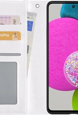 BASEY. Hoes Geschikt voor Samsung A52s Hoesje Bookcase Hoes Flip Case Book Cover - Hoesje Geschikt voor Samsung Galaxy A52s 5G Hoes Book Case Hoesje - Wit