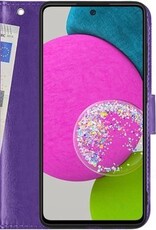 BASEY. Hoes Geschikt voor Samsung A52s Hoesje Bookcase Hoes Flip Case Book Cover - Hoesje Geschikt voor Samsung Galaxy A52s 5G Hoes Book Case Hoesje - Paars