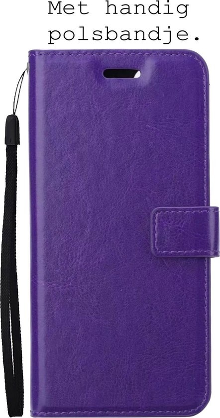 BASEY. Hoes Geschikt voor Samsung A52s Hoesje Bookcase Hoes Flip Case Book Cover - Hoesje Geschikt voor Samsung Galaxy A52s 5G Hoes Book Case Hoesje - Paars