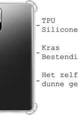 BASEY. Hoes Geschikt voor Redmi Note 10 5G Hoesje Shock Proof Case Hoes Siliconen - Hoesje Geschikt voor Redmi Note 10 5G Hoes Cover Shockproof - Transparant